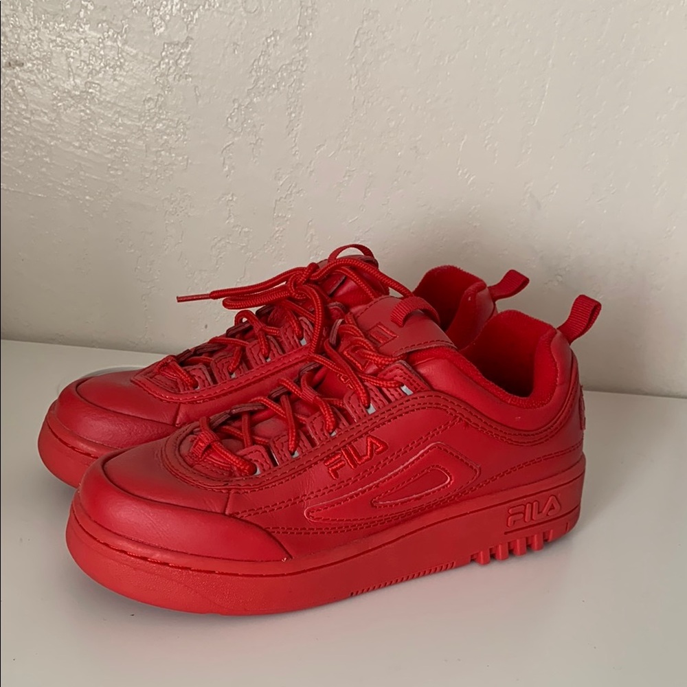 Fila Bold Red Athletic Shoes